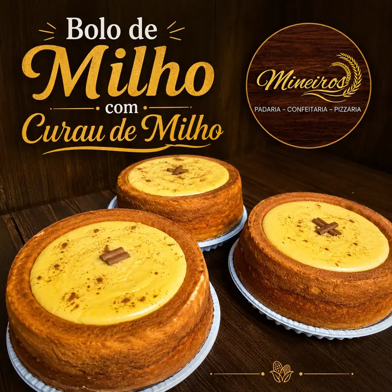 Bolo de milho com curau de milho