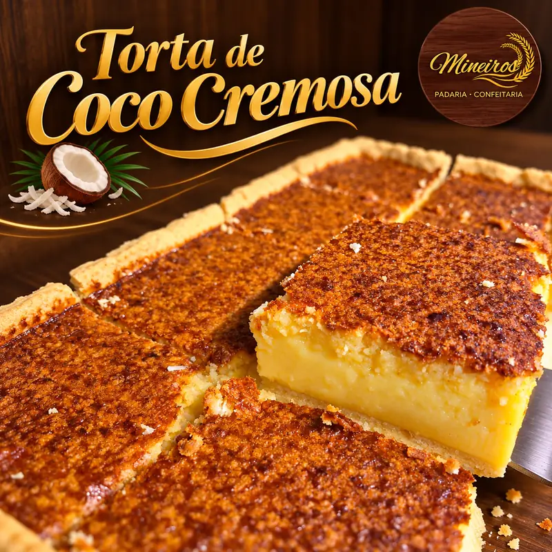 Torta de coco cremosa
